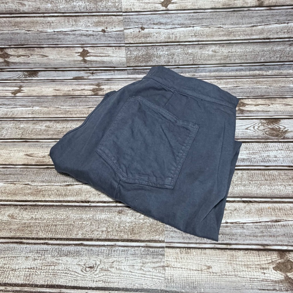Madewell Emmett Wide-Leg Crop Pants Women 29 Blue High Rise Stretch Cotton Blend
